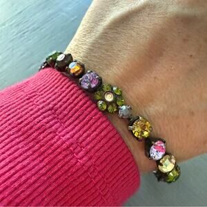 Sorrelli Crystal Brass Tone Bracelet NEW